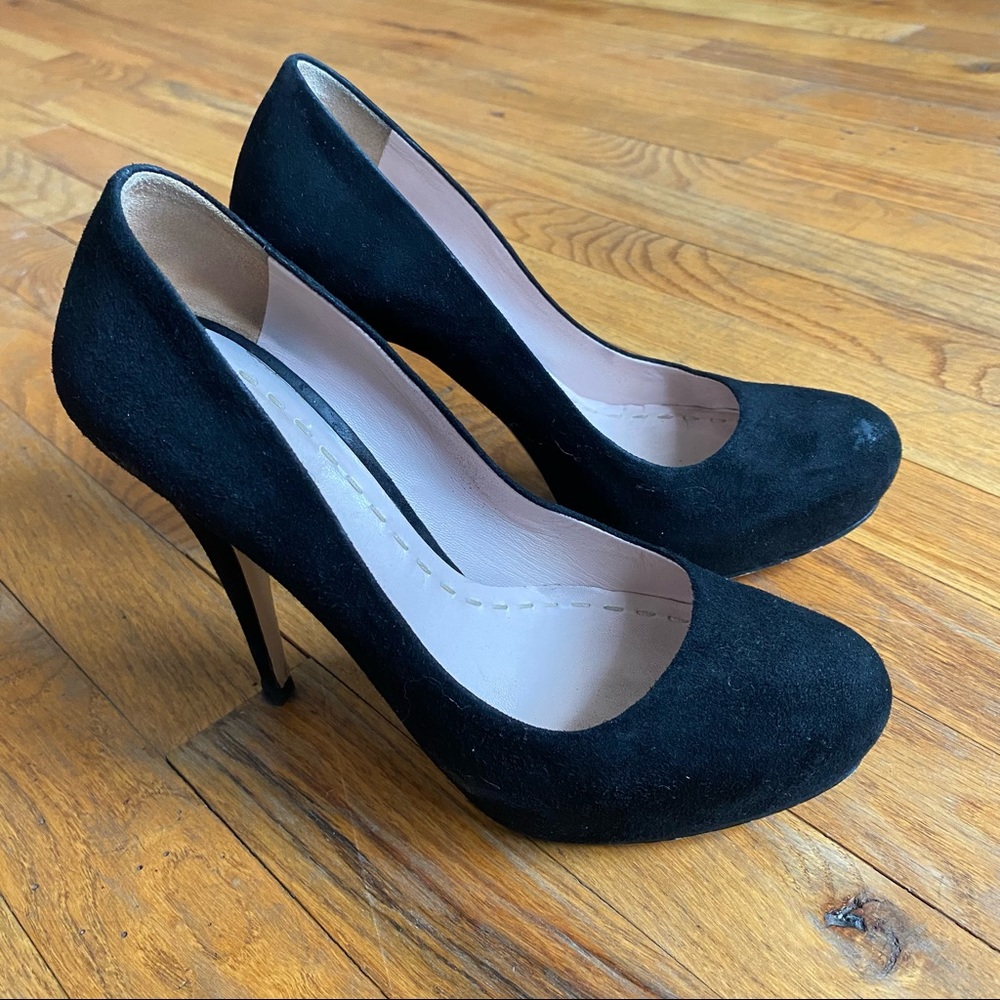 Miu Miu Suede Black Platform Heel